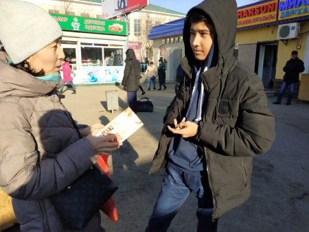 Ақтөбедегі  орталық базардағы акция.